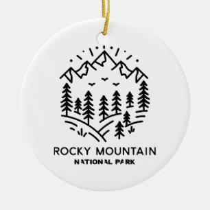 Rocky Mountain Nationalpark Keramik Ornament