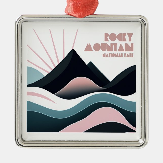 Rocky Mountain Nationalpark Kolored Hills Ornament Aus Metall (Vorne)