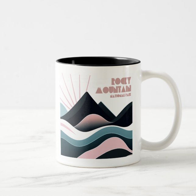 Rocky Mountain Nationalpark Kolored Hills Zweifarbige Tasse (Rechts)