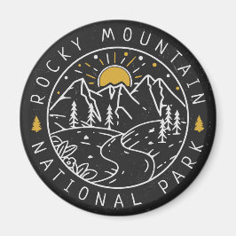 Rocky Mountain Nationalpark Minimalistisch Souveni Magnet