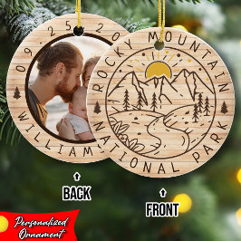 Rocky Mountain Nationalpark Minimalistischer Wald Keramik Ornament