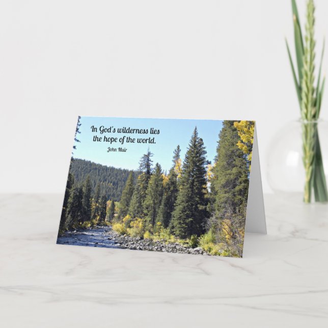 Rocky Mountain Nationalpark mit Zitat Karte (Vorderseite)