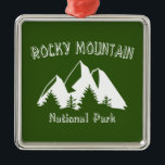 Rocky Mountain Nationalpark Ornament Aus Metall<br><div class="desc">Der Rocky Mountain Nationalpark im Norden Colorados erstreckt sich über die kontinentale Teilung und umfasst geschützte Berge,  Wälder und alpine Tundra!</div>