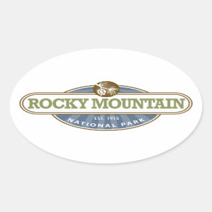 Rocky Mountain Nationalpark Ovaler Aufkleber