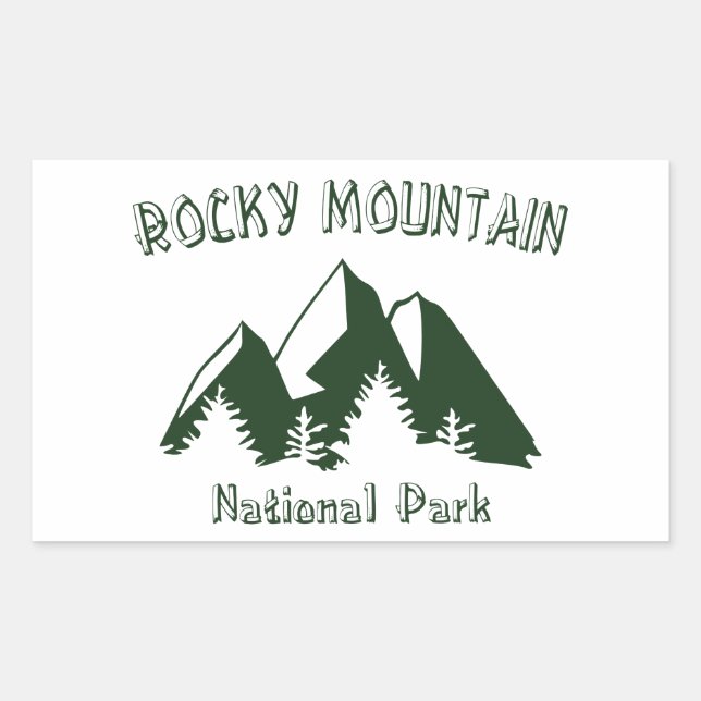 Rocky Mountain Nationalpark Rechteckiger Aufkleber (Vorderseite)