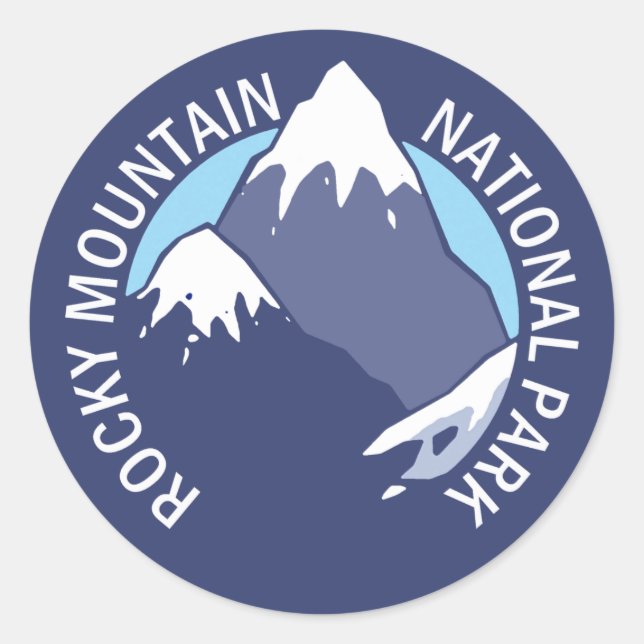 Rocky Mountain Nationalpark Runder Aufkleber (Vorderseite)