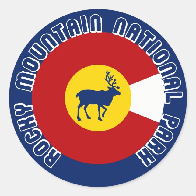 Rocky Mountain Nationalpark Runder Aufkleber (Vorderseite)