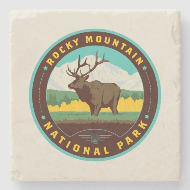 Rocky Mountain Nationalpark Steinuntersetzer (Vorderseite)