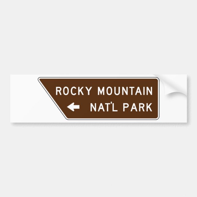 Rocky Mountain Nationalpark-Straßenschild Autoaufkleber (Vorne)