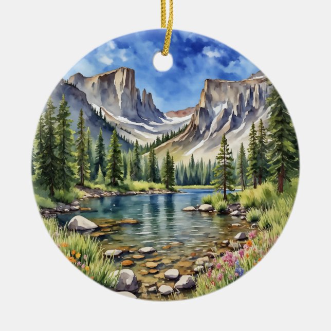 Rocky Mountain Nationalpark Traumstrecke Airolo -  Keramik Ornament (Vorne)
