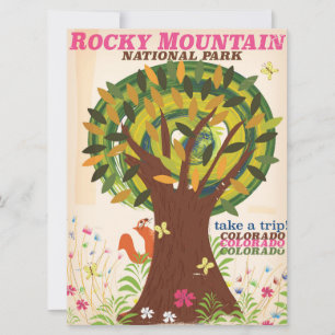 Rocky Mountain Nationalpark Vintage Poster