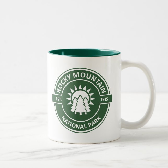 Rocky Mountain Nationalpark Zweifarbige Tasse (Rechts)