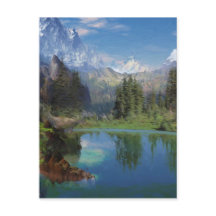 Rocky Mountain Oil Painting Grußkarten