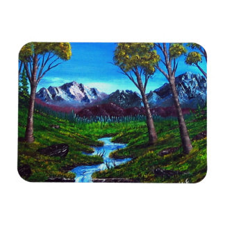 Rocky Mountain Stream Tream Vista Magnet