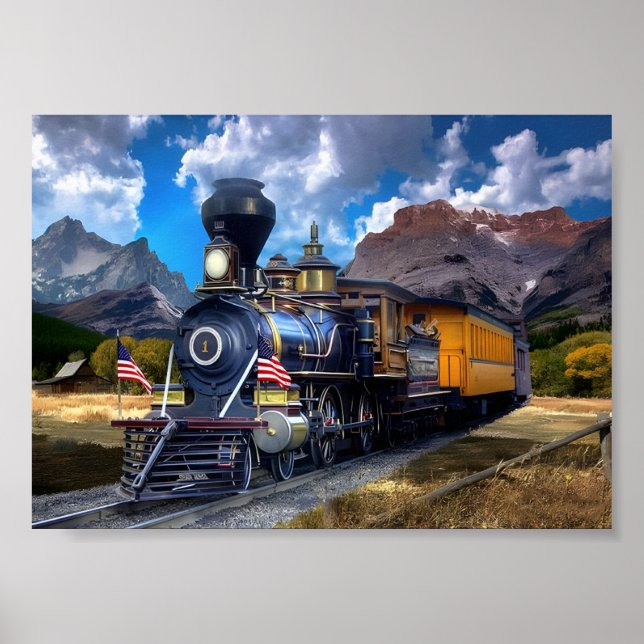 Rocky Mountain Train Poster (Vorne)