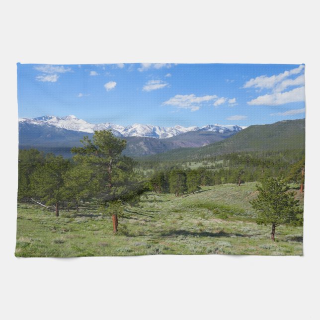 Rocky Mountain View Landschaft Geschirrtuch (Horizontal)