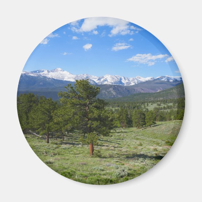 Rocky Mountain View Landschaft Magnet (Vorne)