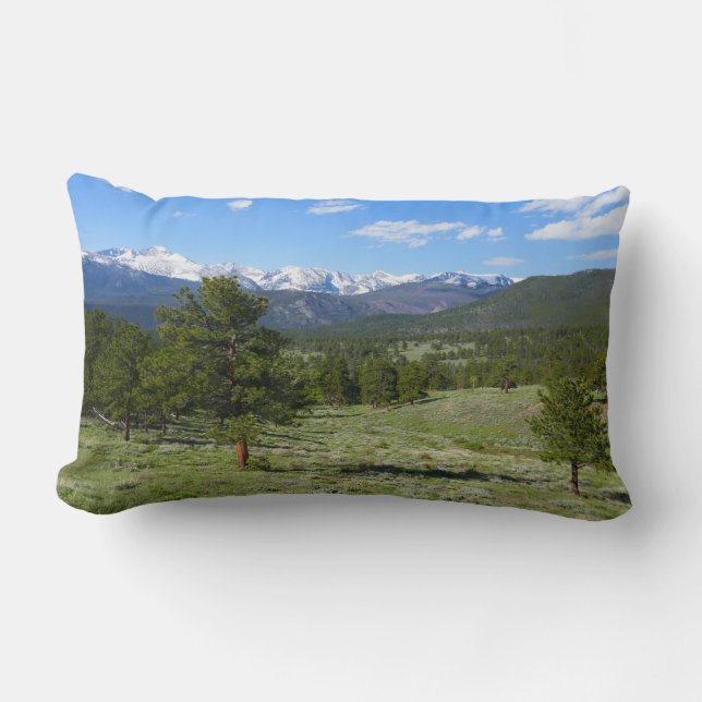 Rocky Mountain View Landschaftliche Landschaft Lendenkissen (Vorderseite)