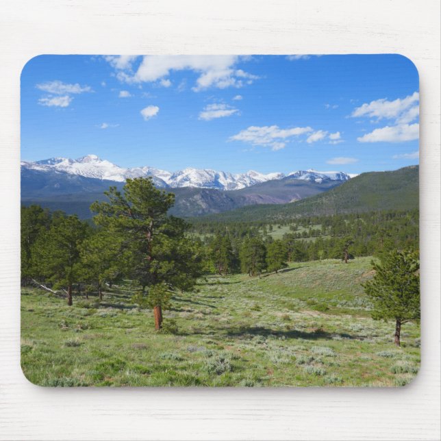 Rocky Mountain View Landschaftliche Landschaft Mousepad (Vorne)