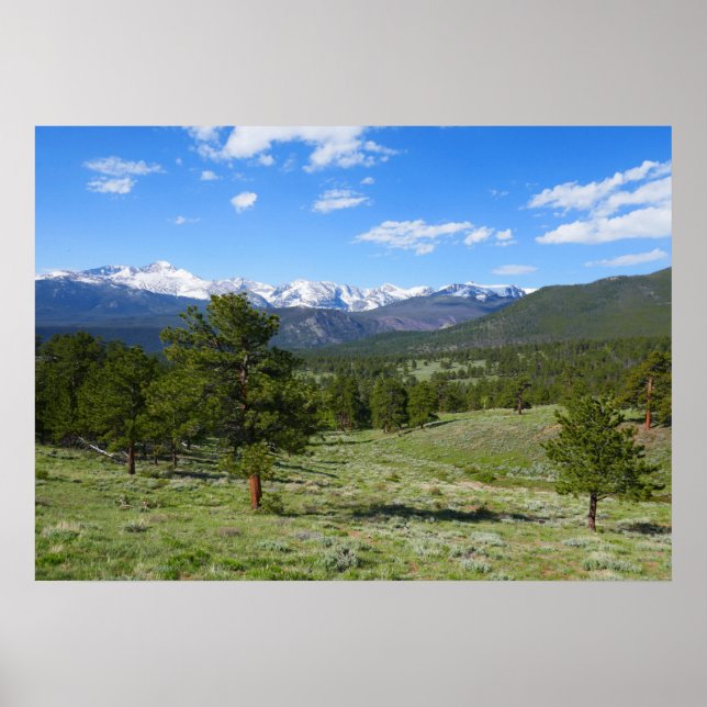 Rocky Mountain View Landschaftliche Landschaft Poster (Vorne)