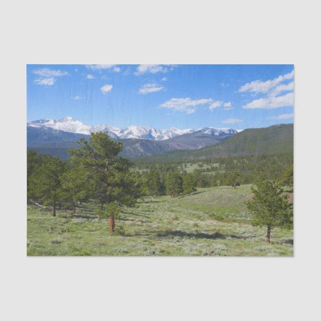 Rocky Mountain View Landschaftliche Landschaft Seidenpapier (Vorderseite)