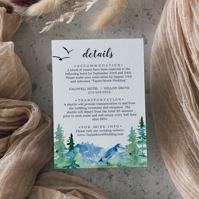 Rocky Mountain Wedding Details - Eintrittskarte Begleitkarte (Von Creator hochgeladen)