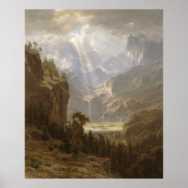 Rocky Mountains Albert Bierstadt Poster (Vorne)