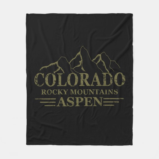 Rocky Mountains Aspen Colorado Fleecedecke (Vorderseite)