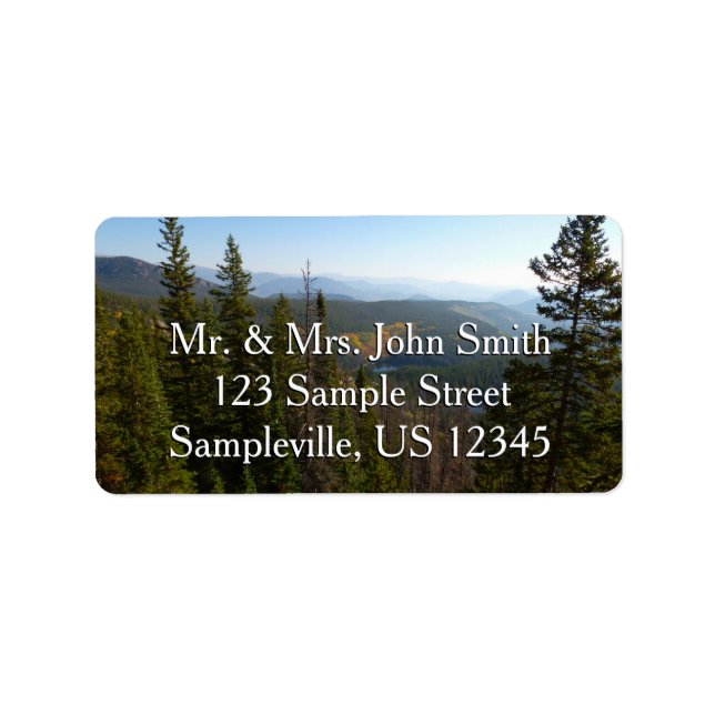 Rocky Mountains Blick im Frühherbst Adressaufkleber (Vorne)