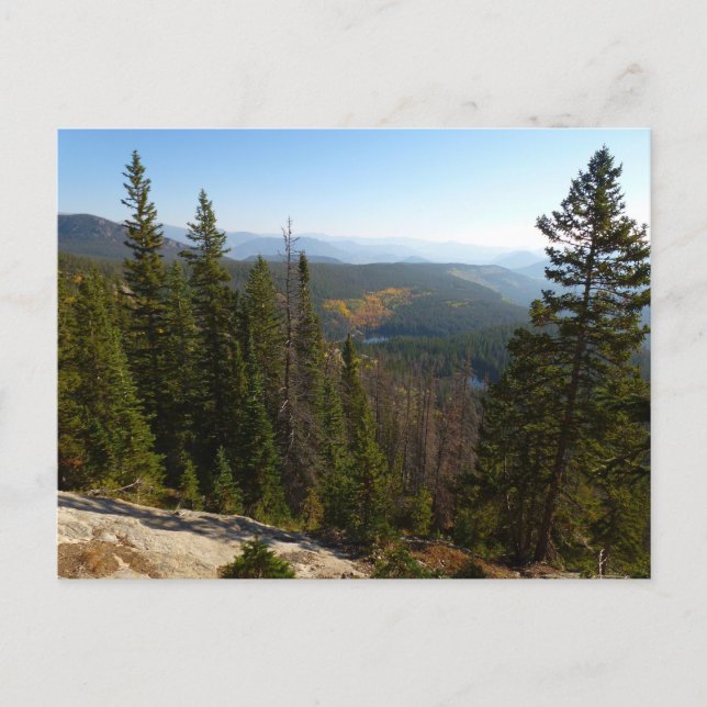 Rocky Mountains Blick im Frühherbst Postkarte (Vorderseite)
