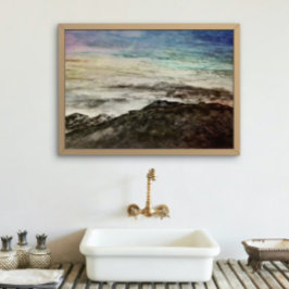 Rocky Mountains Chains Aurora Landscape Leinwanddruck