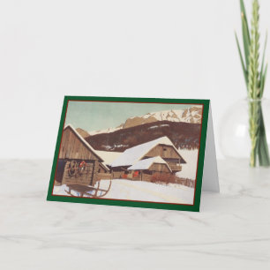 Rocky Mountains Christmas - Vintage Karte