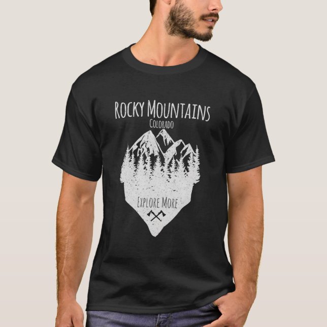 Rocky Mountains Colorado für Wanderer T-Shirt (Vorderseite)