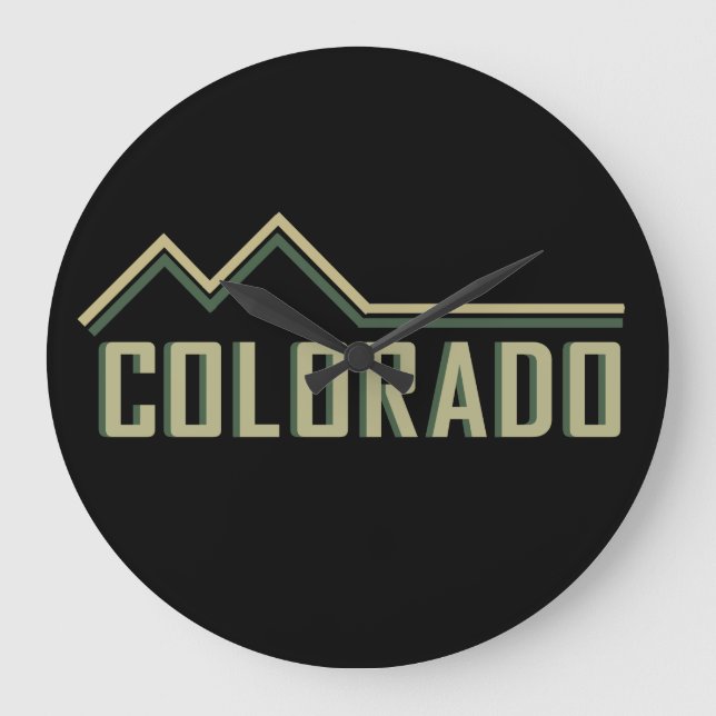 Rocky Mountains Colorado Große Wanduhr (Vorderseite)