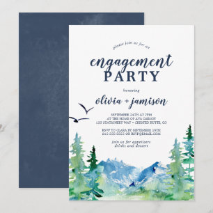 Rocky Mountains Engagement Party Einladung