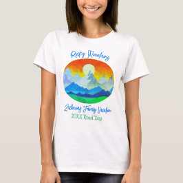 Rocky Mountains Familienurlaub Road Trip T-Shirt