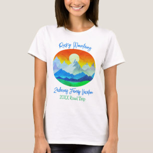 Rocky Mountains Familienurlaub Road Trip T-Shirt