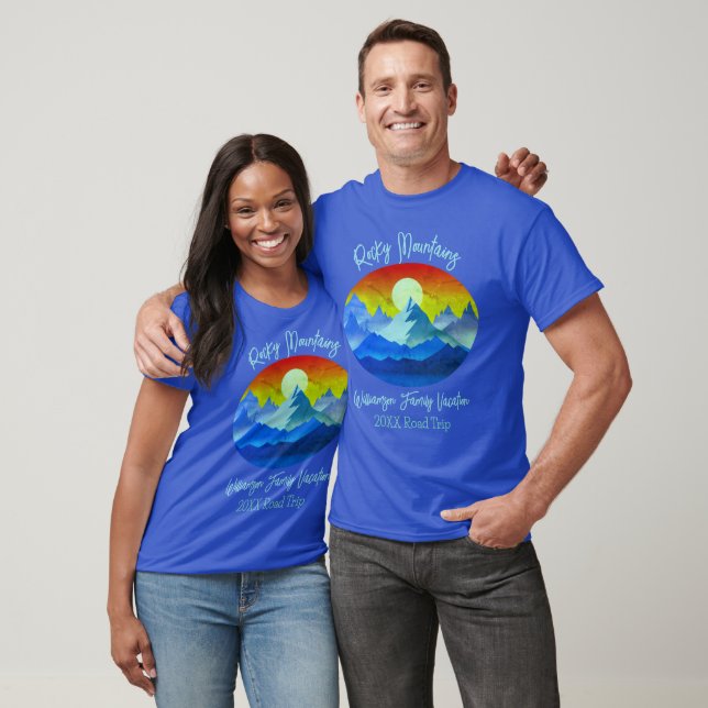 Rocky Mountains Familienurlaub Road Trip T-Shirt (Unisex)