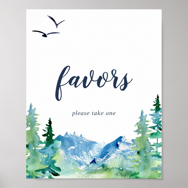 Rocky Mountains Gastgeschenke Hochzeiten signieren Poster (Vorne)