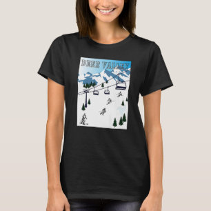 Rocky Mountains Hirschtal Wintersport Skigebiet T-Shirt