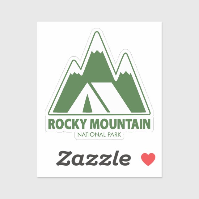 Rocky Mountains National Park Mountains Camping Aufkleber (Blatt)