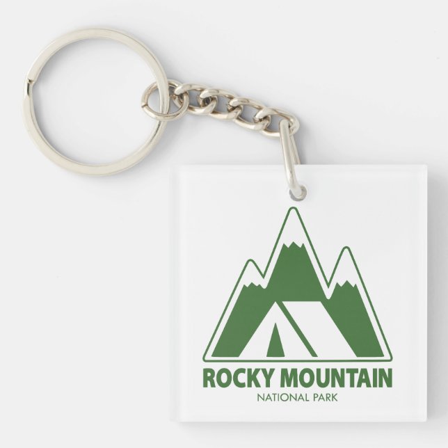 Rocky Mountains National Park Mountains Camping Schlüsselanhänger (Vorderseite)