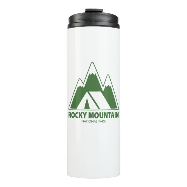 Rocky Mountains National Park Mountains Camping Thermosbecher (Vorderseite)