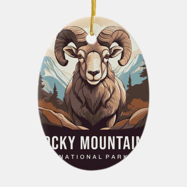 Rocky Mountains National Park ornaments Keramik Ornament (Vorne)