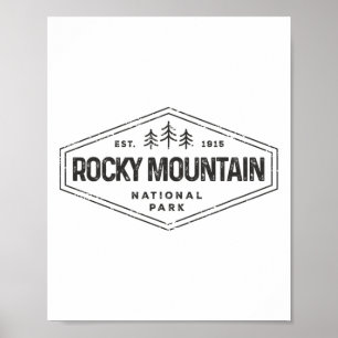 Rocky Mountains National Park Shirt Abzeichen Camp Poster