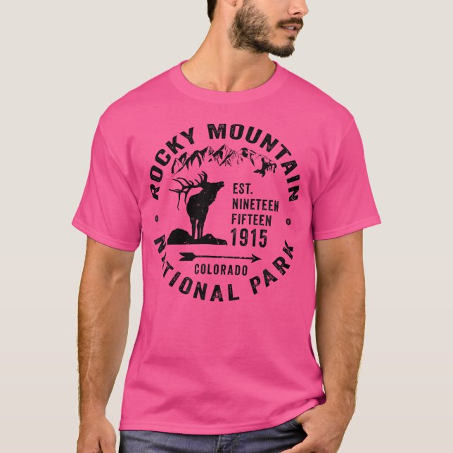 Rocky Mountains Nationalpark Wandern T-Shirt (Vorderseite)