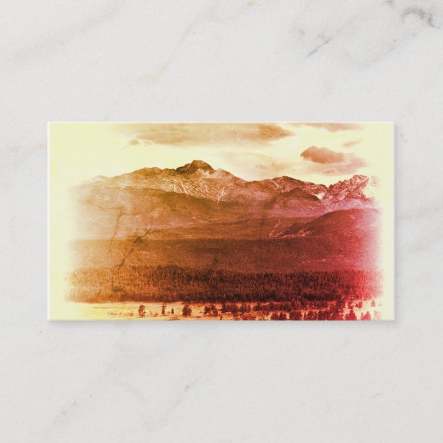 Rocky Mountains Visitenkarte Vorlage Foto Art (Vorderseite)