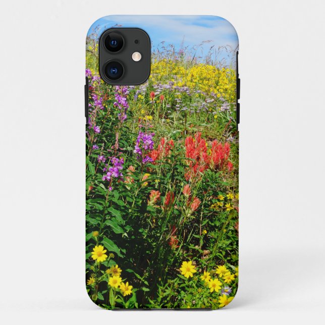 Rocky Mountains-Wildblumen Case-Mate iPhone Hülle (Rückseite)