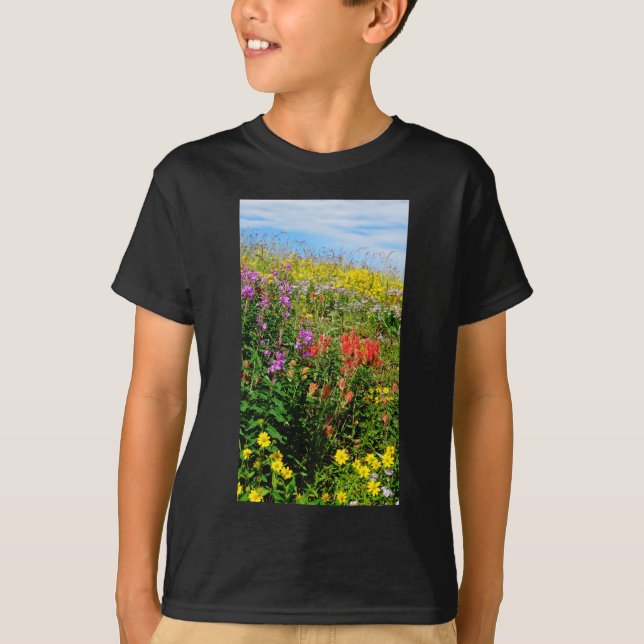 Rocky Mountains-Wildblumen T-Shirt (Vorderseite)