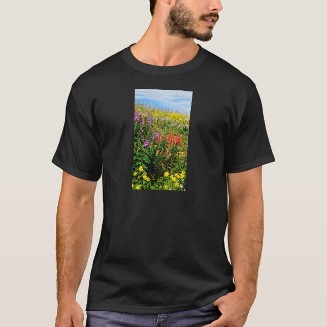 Rocky Mountains-Wildblumen T-Shirt (Vorderseite)